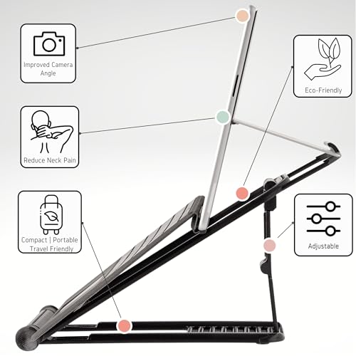 Surface PRO Stand: Lift Your Surface with Keyboard Attached - Reduce Neck Pain, Improve Camera Angle, Portable, Adjustable, Easy to Use