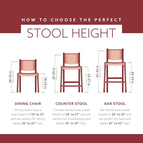 Linon Keira Pad Back Folding Bar Stool - color: Merlot/Brown, style: Bar Stool
