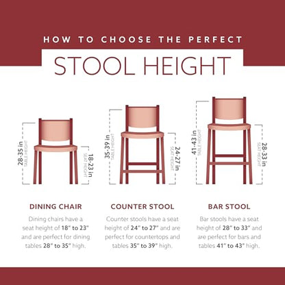 Linon Keira Pad Back Folding Bar Stool - color: Merlot/Brown, style: Bar Stool