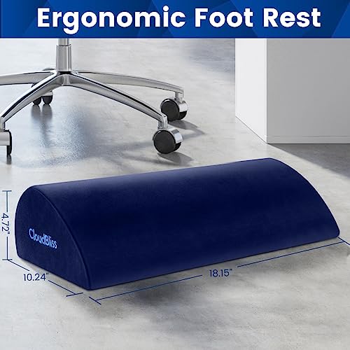 Foot Rest for Under Desk at Work, Foot Stool for Office, Blue, Long - color: Blue, size: X-Large