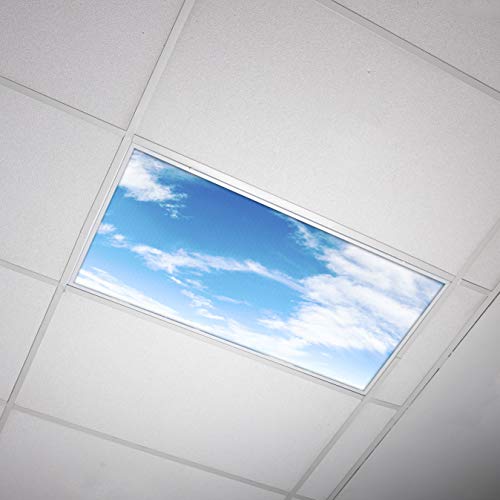 OCTO LIGHTS Cloud Fluorescent Light Covers 2x4 Backlit Film Insert - 1 Pack | ASTM E84 & UL723 Fire Safety Certified | Reduces Glare & Eye Strain | Easy Drop-In Install | Classroom Decor | Sky Panel - color: Cirrocumulus, size: 1pk