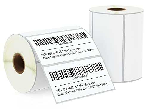 BETCKEY - 4" x 2" (102 mm x 51 mm) Thermal Labels, [2 Roll/1500 Labels] - color: 02-rolls (1500 Labels)
