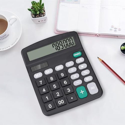 Desktop Calculator, Black Calculator Big Buttons, 12-Digits - color: Black1