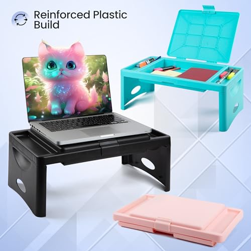Loddie Doddie Foldable Lap Desk for Adults, Bed Tray, Teal Blue, 9.75"x12" - color: Teal Blue