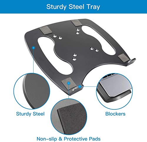 HUANUO Triple Monitor Mount&Laptop Tray
