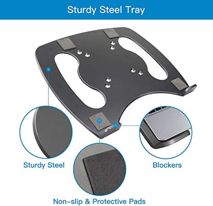 HUANUO Triple Monitor Mount&Laptop Tray