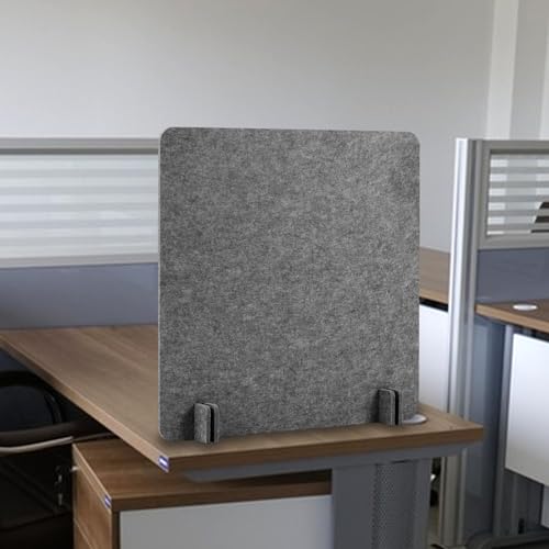 Acoustic Desk Divider Stand Up Privacy Partition Soundproof Felt Screen Lightweight Design Suitable for, Square Dark Gray - color: Square Dark Gray
