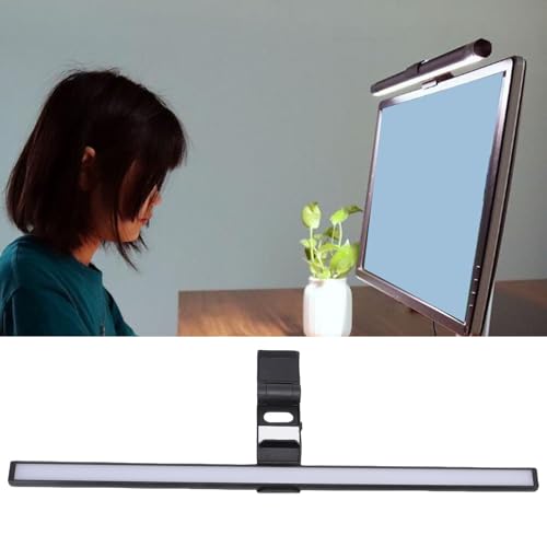 XUMIUZIY Monitor Light Bar, Computer Screen Lamp for Eye Caring, USB Reading LED Task Lamp with 3 Color Temperature, Dimmable RGB Full Spectrum Light, for Home Office
