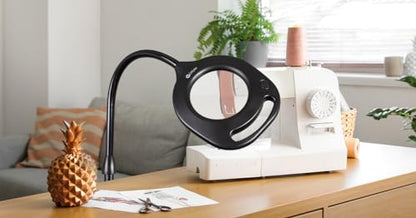 Ottlite 2 in 1 LED Magnifier and Table Light - color: Black
