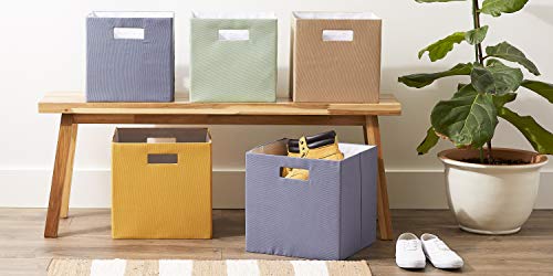 DII Collapsible Polyester Storage Cube, Solid, Lightweight and Durable, Small Square, 11x11x11, Honey Gold - color: Honey Gold, size: Small Square, 11x11x11"