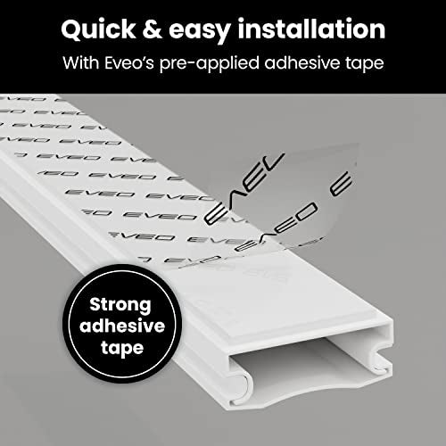 Cord Covers for Wires on Wall - 150in Cable Management Cable Hider - Cord Hiders for TV On Wall - Paintable Cable Concealer - Wire Covers for Cords - 10X (L16 x W0.95 x H0.5) - Medium | Black - color: Black, size: 150" - Medium