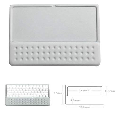 2 in 1 Keyboard Wrist Rest Pad Wrist Support Keyboard Mat Wrist Rest Mouse Pad for Apple Magic Keyboard 2 (Gray)