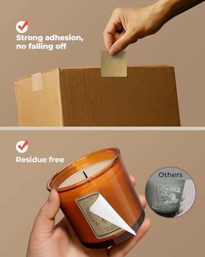 MUNBYN 2x2 Thermal Labels, 750 Sheets/Roll, Brown - color: Brown, size: 2x2"