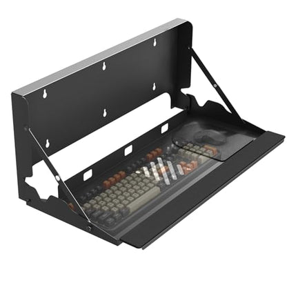 24 Inch Flip Down Keyboard Tray Wall Mount, Fold Down Typing Platform