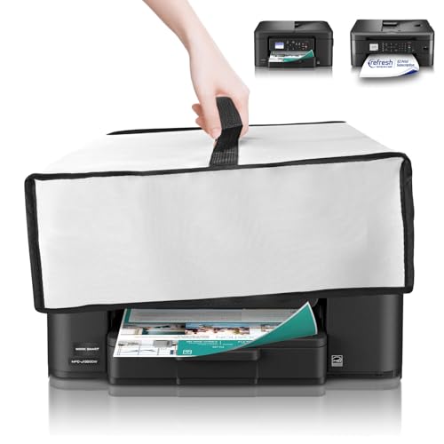 Printer Cover for Brother Work Smart MFC-J1360DW Printer(Silver) | Cover for Brother MFC-J1360DW/MFC-J1010DW Printer, Heavy Duty Waterproof Dustproof Anti-static Printer Protective Cover Case - color: Sliver