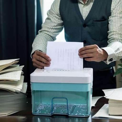 Generic Desktop Mini Paper Shredder Micro Cut, Electric Small Paper Shredder for Home Office Use,Cross Cut Mini Paper Shredder for Desk White Portable