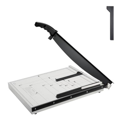 VEVOR Paper Cutter, 18 in Cut Length Guillotine Trimmer, 15-Sheet Capacity, Heavy-Duty Paper Cutter with Security Guard Rail/Blade Lock, Paper Trimmer for Cardstock, Cardboard, Home, Office & School - size: 18" 15-Sheet