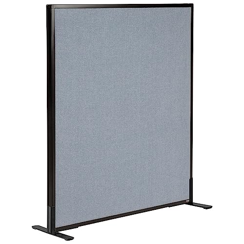 Global Industrial Freestanding Office Partition Panel, Blue, 36.25 Inch Width x 42 Inch Height, 1 Piece, for Office Design and Workplace Productivity