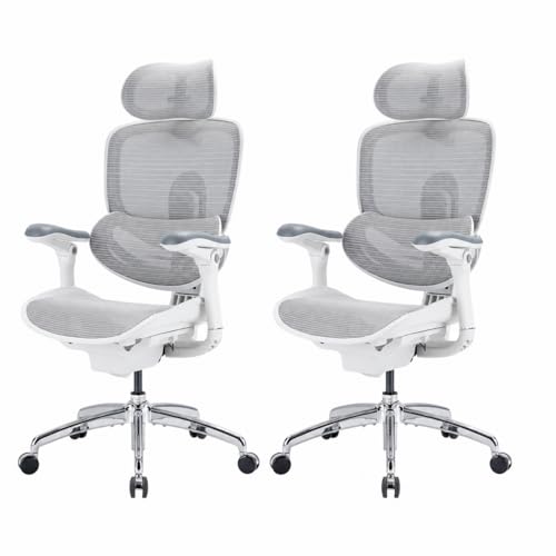 SIHOO Doro C300 Pro V2 Ergonomic Office Chair, 135° Recline, 2 Packs, White | Full-Body Adaptive Support, 8D Armrests & Breathable Mesh, Comfy High Back Computer Desk Chair for Long Hours - color: White, size: Pack of 2