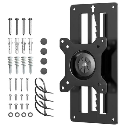 PUTORSEN Premium Height Adjustable Monitor Wall Mount up to 35 inch Ultrawide Screen, Low Profile VESA Wall Mount Monitor Holds up to 22 lbs, Full Motion Computer Monitor Mount, VESA 75/100, Black
