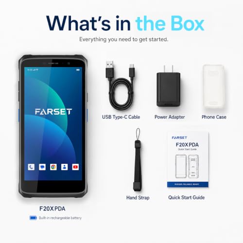 FARSET F20X Android Barcode Scanner PDA Handheld 1D/2D/QR Scan Zebra SE6100