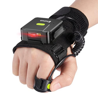 Eyoyo Portable Finger Ring Bluetooth Wearable Glove 1D 2D Barcode Scanner