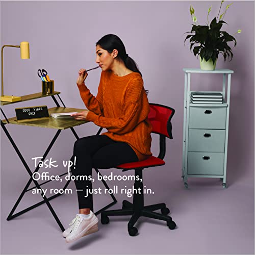 Urban Lifestyle Swivel Mesh Desk Chair, Red 21D x 21W x 33H in - color: Red