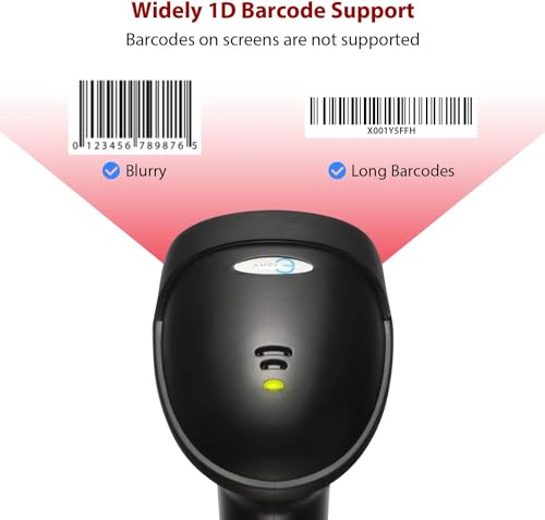 Esky Barcode Scanner with Stand, 2 Pack Wired Handheld 1D Bar Code Scanner - size: 2 Pack