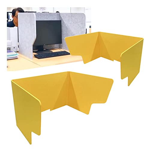 Yellow Desk Dividers for StudentsFreestanding Privacy Screens for Call Centers Offices Classrooms & LibrariesCutout Design Desk Partition Walls - color: Gelb, size: 39in/100cm