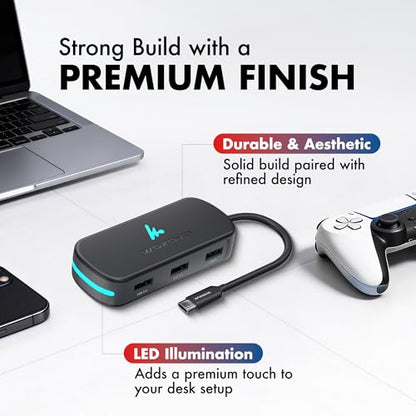 Type C 5 in 1 Wozoyo Docking Station with USB 5Gbps (3.2 Gen 1), 2XUSB 2.0, 4K@60Hz HDMI, and PD 100W – Compact USB-C Hub, Portable Design, Compatibility with macOS, Windows, Android, and iOS - style: 5-in-1