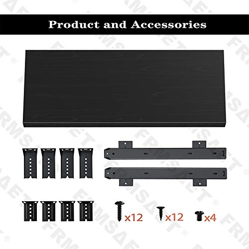 FRMSAET Office Product 20/24/30 inch Keyboard Drawer Tray(20 in, Black) | Heavy Duty Wood Pull-Out Under Desk Computer Platform Sliding Drawer Suits with Adjustable Height Slides, Save Space - color: Black, size: Small
