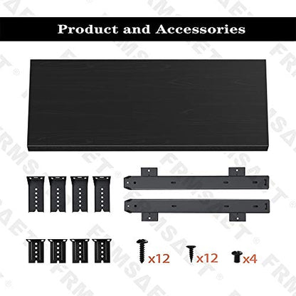 FRMSAET Office Product 20/24/30 inch Keyboard Drawer Tray(20 in, Black) | Heavy Duty Wood Pull-Out Under Desk Computer Platform Sliding Drawer Suits with Adjustable Height Slides, Save Space - color: Black, size: Small