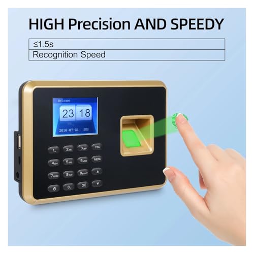 Biometric Time Clock For Small Businesses Employee Attendance Machine Support Fingerprint Password Recognition Data Management Device For Offices, Factories, Hotels, Schools and More(With USB) - size: With USB