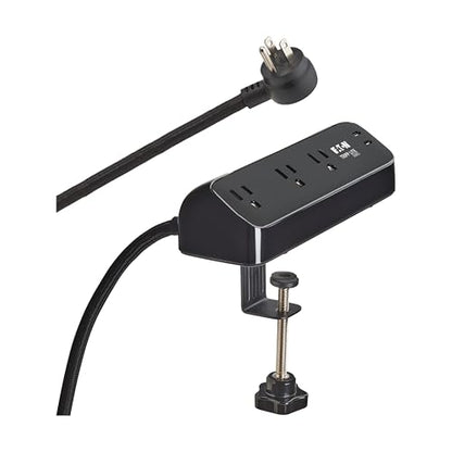 Eaton Tripp Lite TLP310U30CLAMPB Desk Clamp Surge Protector & 2 USB-C Ports