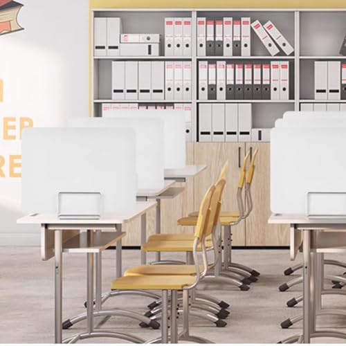Portable PVC Desk Divider Freestanding Office Partition Classroom Privacy Panel for Students 60 x 50 cm 2Pack Enhance Workspace Organization and Focus - size: 60X50CM