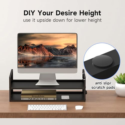 Pholiten 2-Tier Monitor Stand Riser for desk