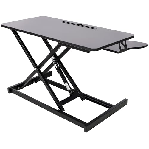 Adjustable Height Standing Laptop Desk, Sit to Stand Up Workstation with Keyboard Tray, Writing Desk, Office Desk for Home Office, Long Desk with Storage, Simple Desk, Gaming Desk, - color: A1