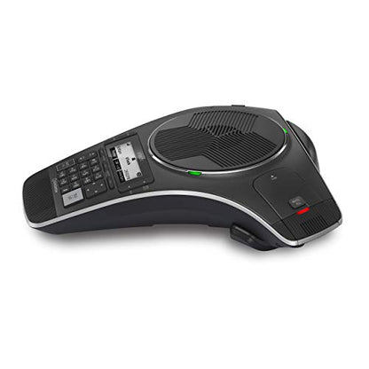 VTech VCS712 ErisStation DECT 6.0 Wireless Conference Phone with 2 Wireless Mics, Full-Duplex Speakerphone, Orbitlink Technology, 150ft Range, Black - size: 2 microphones, style: Removable Base