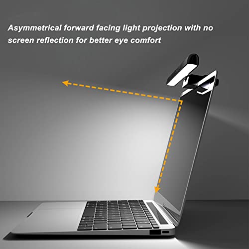 Computer Monitor Lamp with 3 Adjustable Color Temperatures, Dimmable LED Screen Light Bar with Touch Control, Asymmetric Optics for Eye Protection