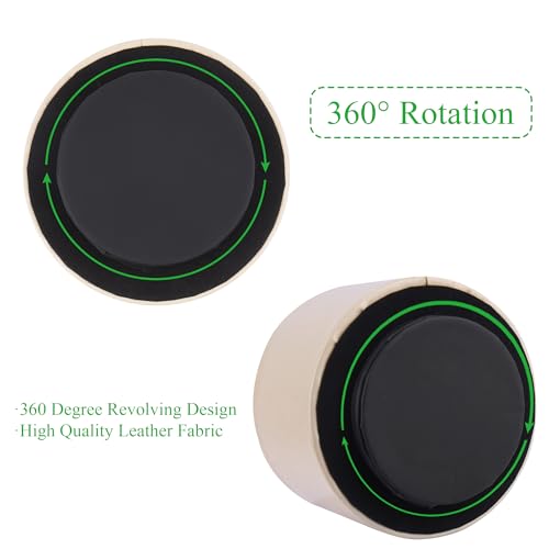 Round Leather Art Supply Organizer,Remote Control Holder,360 Degree Spinning,Multi-Functional Pencil Holder,4 Compartments Desktop Stationary Organizer(1-Oil Apricot) - color: 1-Oil Apricot