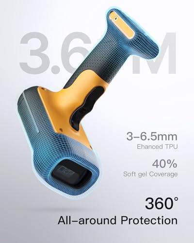 Inateck Industrial Barcode Scanner Bluetooth, 1D Scanner Wireless with IP67 Waterproof and Dustproof, Handscanner with App & SDK，BCST-61 - style: 1D IP67