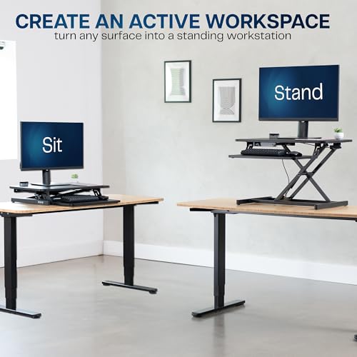 VIVO Black 28 in Standing Desk Converter, DESK-V028S - color: Black, size: 28"