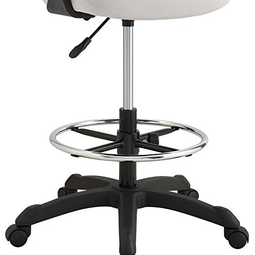 Modway Thrive Drafting Chair - Tall Office Chair for Adjustable Standing Desks in Gray - color: Grey