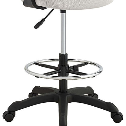 Modway Thrive Drafting Chair - Tall Office Chair for Adjustable Standing Desks in Gray - color: Grey
