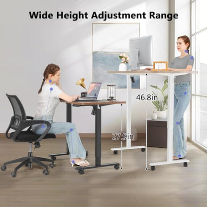 farexon 55x24 Inch Electric Standing Desk with Mouse Pad, Black - color: Black, size: 55 x 24''