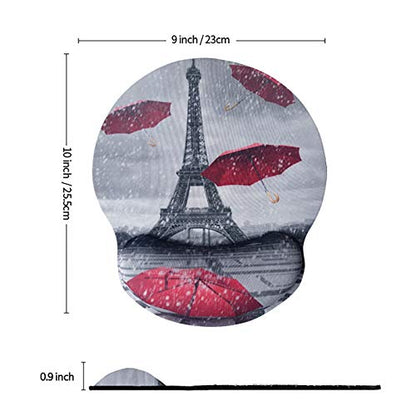 ToLuLu Ergonomic Mouse Pad with Wrist Rest Support, Gel Cute Mouse Pads Non Slip Rubber Base Mousepad, Mouse Wrist Rest Pad for Laptop Computer Home Office Working Gaming Pain Relief, Eiffel Tower - color: Eiffel Tower