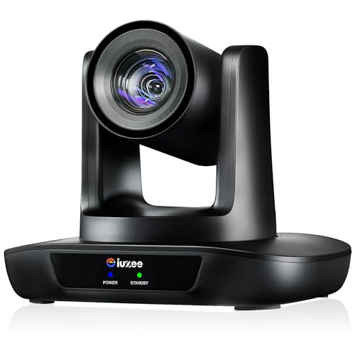 AI Auto Tracking PTZ Camera 3G-SDI/USB3.0/HDMI/LAN IP PoE Live Streaming 20X Optical and 8X Digital Zoom Camera 1080P 60FPS for Church Services Worship Education Events vMix OBS YouTube - color: pitch black