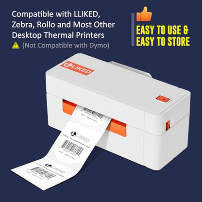 L LIKED 2" Round Direct Thermal Labels for Block, Permanent Adhesive Circle Label & Compatible with Rollo, Zebra and Other Desktop Printers (10 Roll, 7500 Labels) - size: 2" Round-10 Rolls