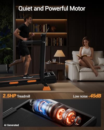 16% Incline Walking Pad Treadmill, 3-in-1 Under Desk Treadmill with Handles | Foldable, Compact, Portable Treadmills for Home Small, 2.5HP Quiet Brushless, 330 LBS Capacity, Home Office, LED Display
