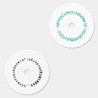 Motex Embossing Label Maker, Labeling Tool, Old School Label Maker, for Manual Label Embossing -E-101 (2 Wheels, White) - color: White, style: 2 Wheels